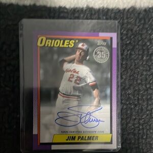 Topps Orioles Baseball Card with Purple and Yellow